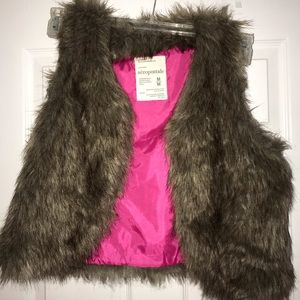 Aeropostale Faux Fur Vest